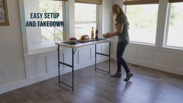 Lifetime 4 Ft Fold-In-Half Adjustable Table | Model 80726 | Features & Benefits Video