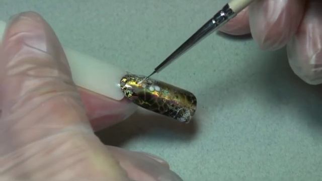 Гранж фольгой. Абстракция Water Drops гель лак смотреть онлайн