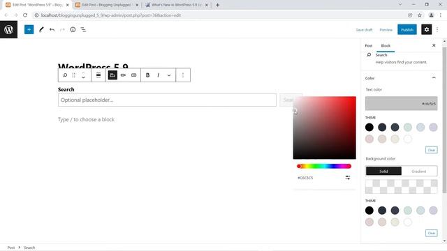 Color Support for Button in Search Block | Full Site Editing in WordPress 5.9 | Blogging Unplugged смотреть онлайн