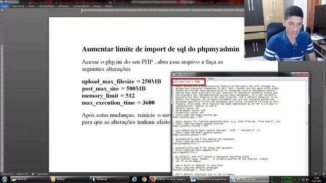 Aumentar Limite de Import de sql do phpmyadmin смотреть онлайн