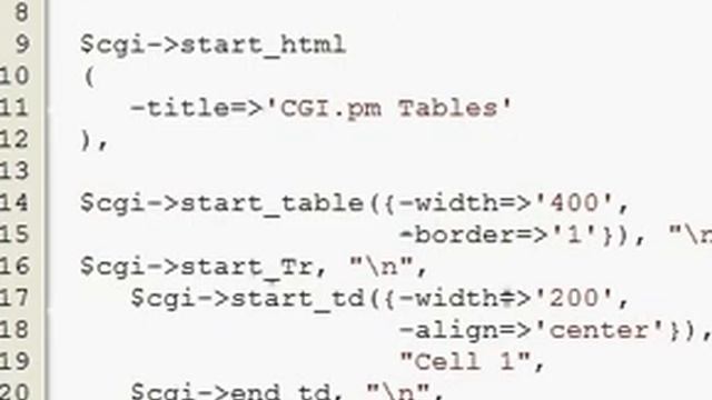 Perl Tutorial 54 - CGI.pm - Generate Tables on the Fly смотреть онлайн