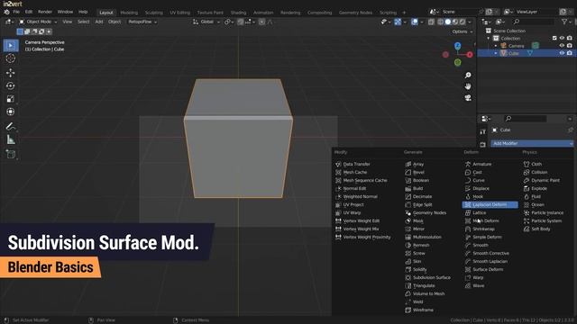 Blender Basics - Subdivision Surface Modifier Tutorial смотреть онлайн