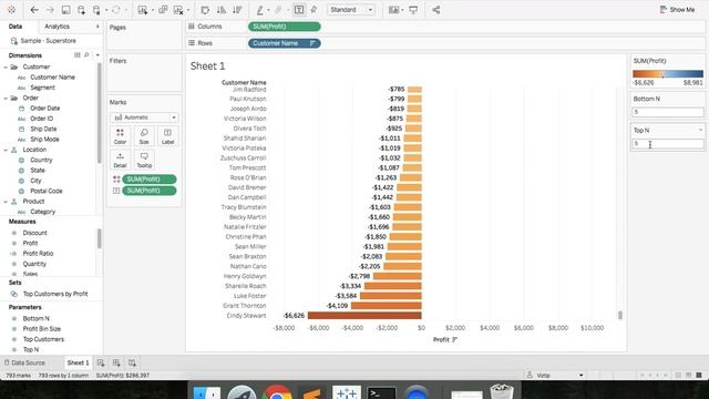 Tableau Tutorial - Top N & Bottom N смотреть онлайн