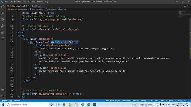 Bootstrap Tutorial In Hindi | Bootstrap 5 Align Self Class | Bootstrap 5 Tutorial In Hindi смотреть онлайн
