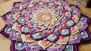 15. Вязание. Крючок. Салфетка Астерия 15 ряд. Схемы вязания.mp4