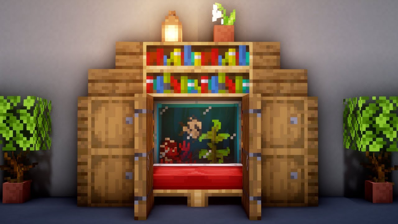 КРОВАТЬ С АКВАРИУМОМ В МАЙНКРАФТЕ! смотреть онлайн