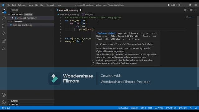 find Even Odd Number Using Python смотреть онлайн