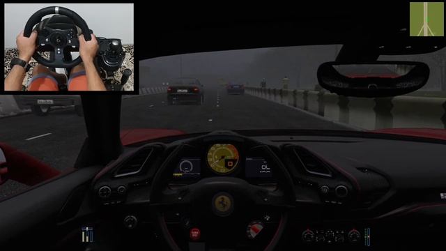 Ferrari 488 GTB 2015 - City Car Driving | Logitech G920 Steering Wheel Gameplay (Fast Driving) смотреть онлайн