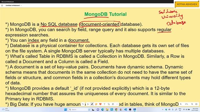 MongoDB introduction and installation in Telugu смотреть онлайн