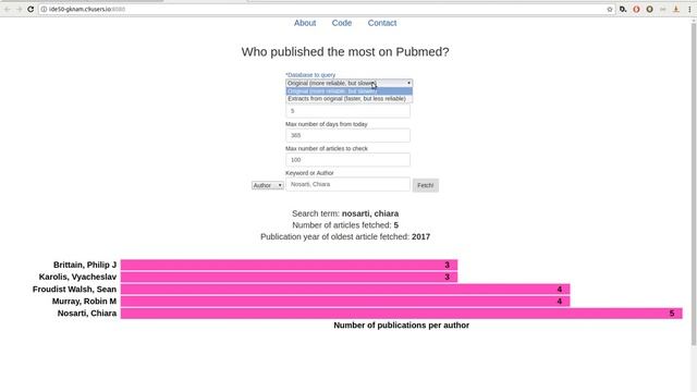 CS50 final project: Pubmed's top authors смотреть онлайн