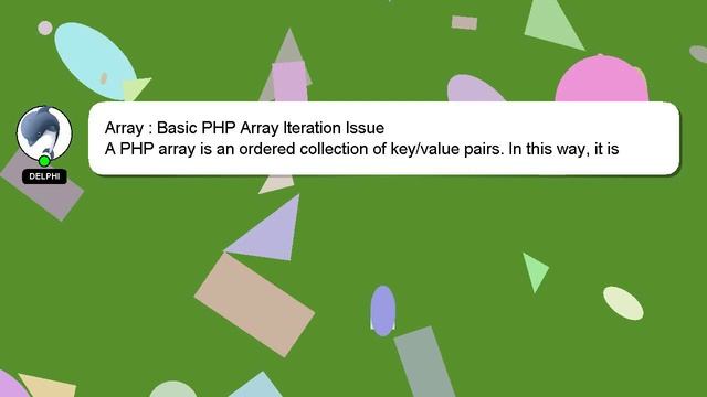 Array : Basic PHP Array Iteration Issue смотреть онлайн