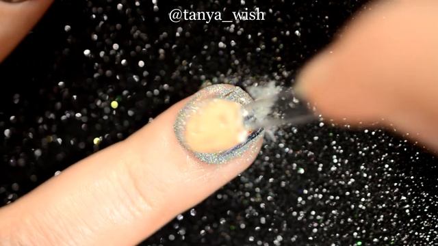 Holographic Pigment Powder Nail Art Tutorial - Втирка Голография