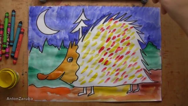 Как нарисовать ежика. смотреть онлайн