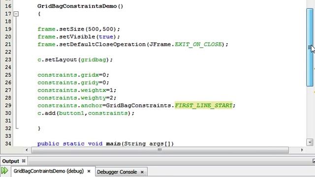 Java Programming Tutorial -GridBagConstraints-24- public static final int FIRST_LINE_END смотреть онлайн