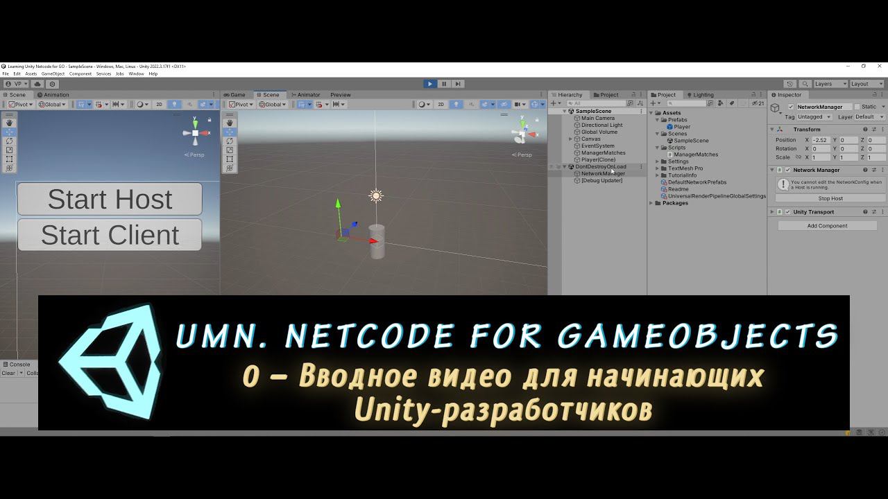 Unity Multiplayer. NGO 0 – Вводное видео для начинающих Unity-разработчиков смотреть онлайн