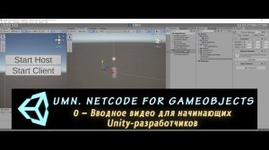 Unity Multiplayer. NGO 0 – Вводное видео для начинающих Unity-разработчиков