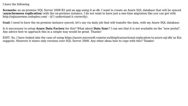 Syncing data between onprem and Azure SQL (2 Solutions!!) смотреть онлайн