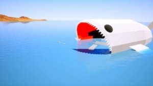 ГИГАНТСКИЙ МОРСКОЙ МОНСТР БЛУП ПРОТИВ ТИТАНИКА И ОГРОМНЫХ КОРАБЛЕЙ В БРИК РИГС! ВЫЖИВАНИЕ BRICK RIG