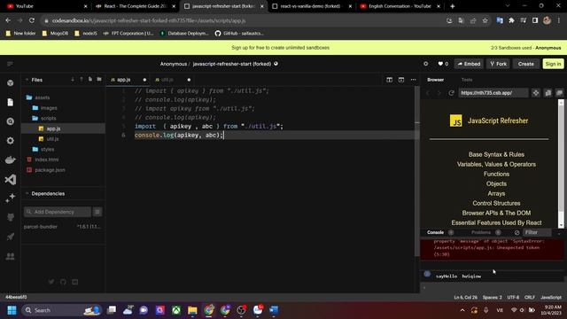 ReactJS import & export смотреть онлайн