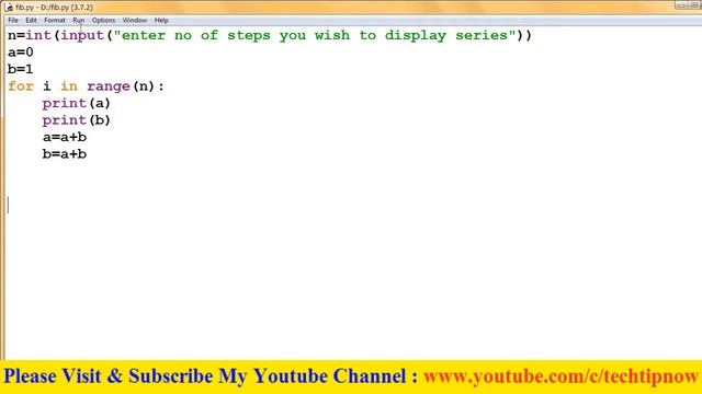 Program to Display Fibonacci Series (Without Swapping) in Python Hindi | Example Fibonacci Series смотреть онлайн