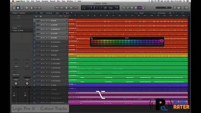 Logic Pro X Color Tracks and Regions смотреть онлайн