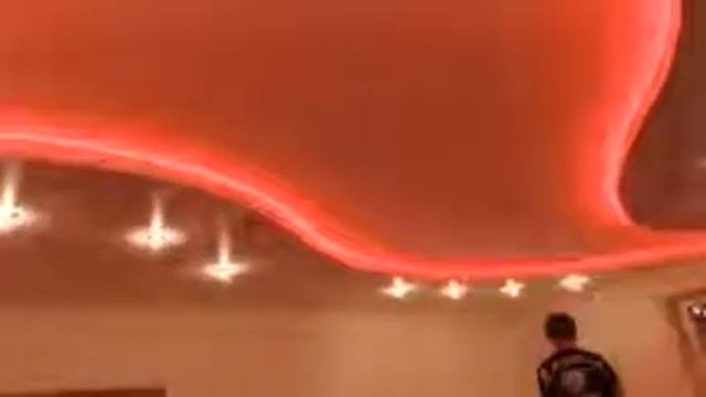 натяжные потолки с подсветкой 3D 0708080660 смотреть онлайн