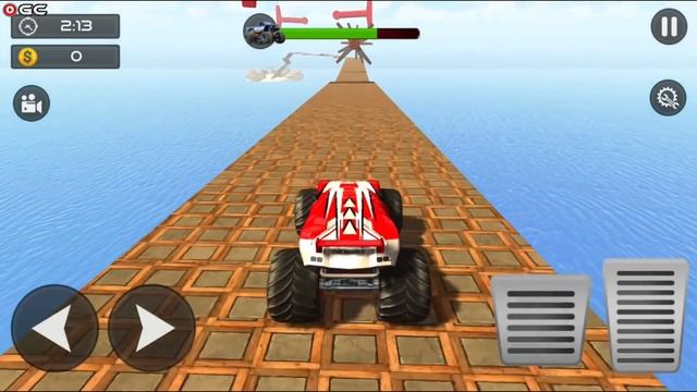 Crazy Monster Truck Stunts 3D Stunt Racing Games - 4x4 Offroad Car Game - Android GamePlay #2 смотреть онлайн