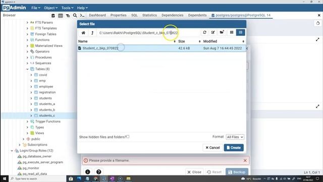 PostgreSQL backup, restore, Import, Export & debug CSV Import Issues database with Pgadmin VD#10 смотреть онлайн