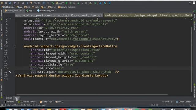 Android floating action button tutorial смотреть онлайн