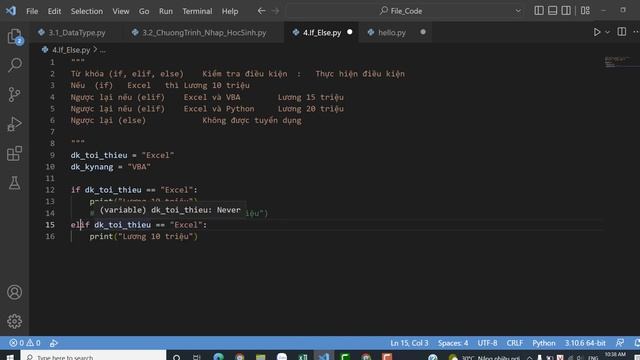 Hướng dẫn 4.1: Câu lệnh có điều kiện trong Python (If...else) смотреть онлайн