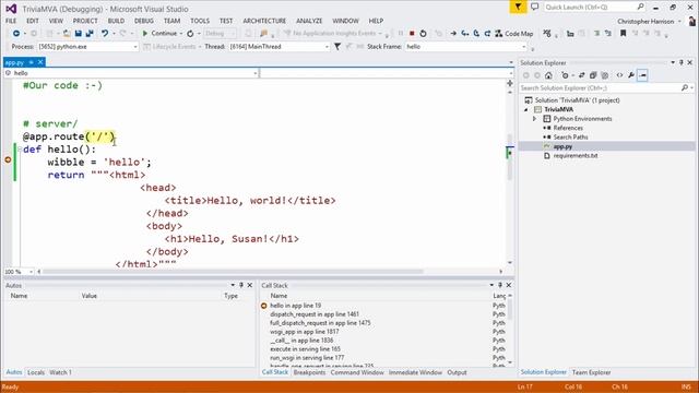 Introduction to Creating Web Sites using Python and Flask: (02) Creating Webpages in Flask смотреть онлайн