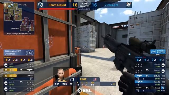 СУПЕР ЭПИЧНАЯ ИГРА ! Liquid VS VIRTUS PRO // CS GO ОБЗОРЫ смотреть онлайн