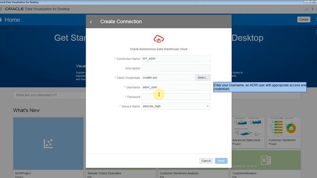 Create Connection to Oracle ADW смотреть онлайн