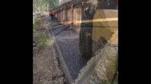 Устройство покрытия тротуара из асфальта. Процесс укладки асфальта.