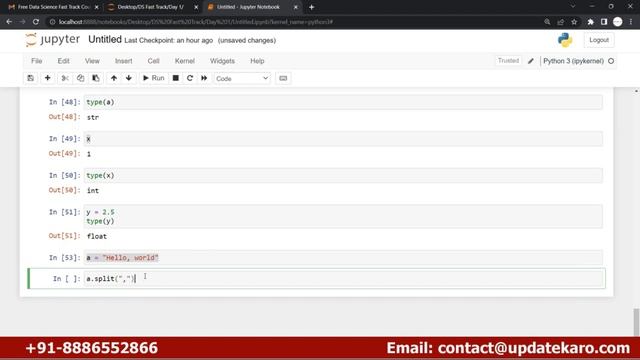 Introduction to Data Science and Python Training Videos 4 for Beginners +91 8886552866 смотреть онлайн