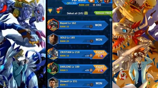 Digimon Heroes Tank Team PVP 5 ( free player ) 06.08.2016 смотреть онлайн