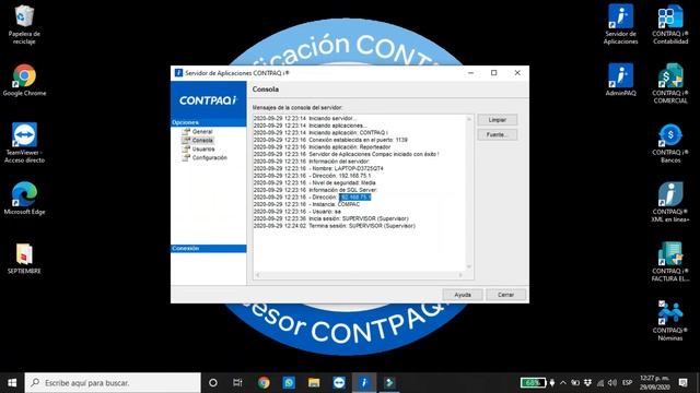 CONFIGURACIÓN DE SERVICIOS CONTPAQi Y RECONFIGURACIÓN DE TERMINALES POR CAMBIO DE IP EN EL SERVIDOR смотреть онлайн