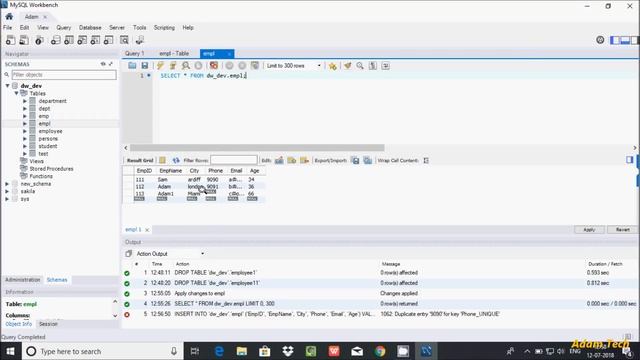 MySql 7 | Unique Key Constraints in MySql смотреть онлайн