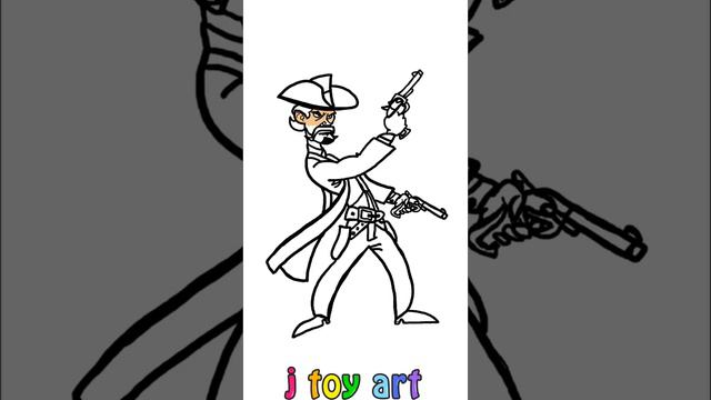 세로 영상｜카우보이 그리기｜Glitter cow boy drawing and Coloring ｜J Toy Art смотреть онлайн