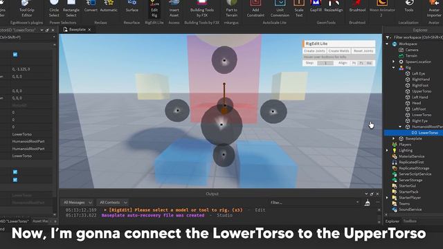 How To Make a Custom Character Rig in ROBLOX STUDIO!! [Tutorial] смотреть онлайн