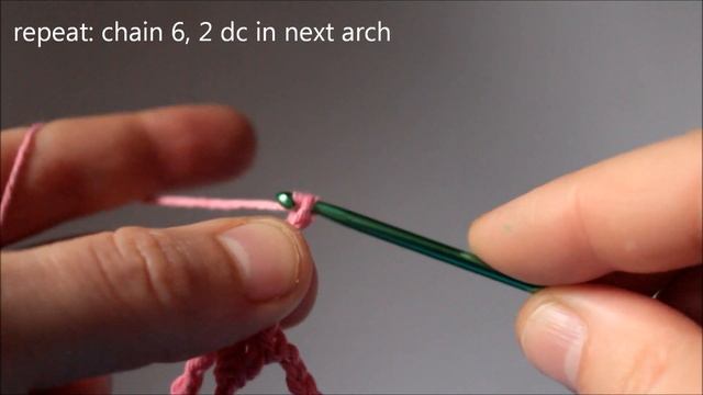 mesh stitch on crochet in ROWS pattern 2