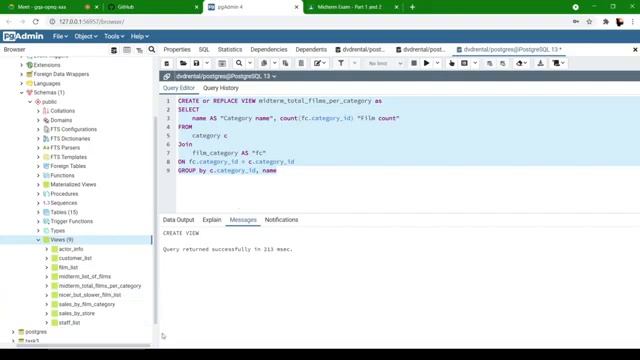 Midterm Part 2 SQL Statements using NodeJS, PostgreSQL and Visual Studio Code смотреть онлайн
