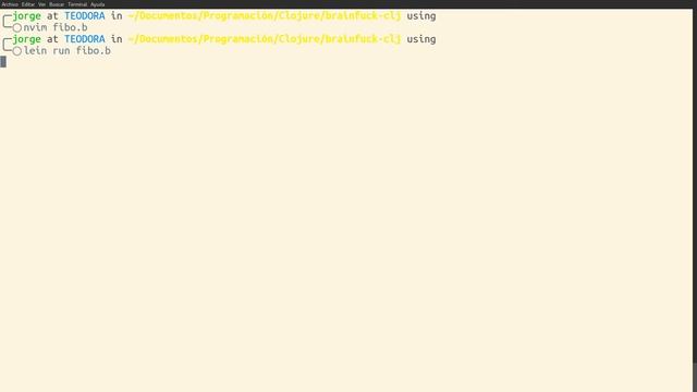Brainfuck interpreter in Clojure смотреть онлайн