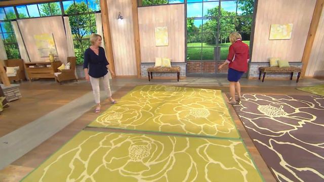 Barbara King Bloom Square 9x9' Reversible Outdoor Mat by PatioMats with Mary Beth Roe смотреть онлайн