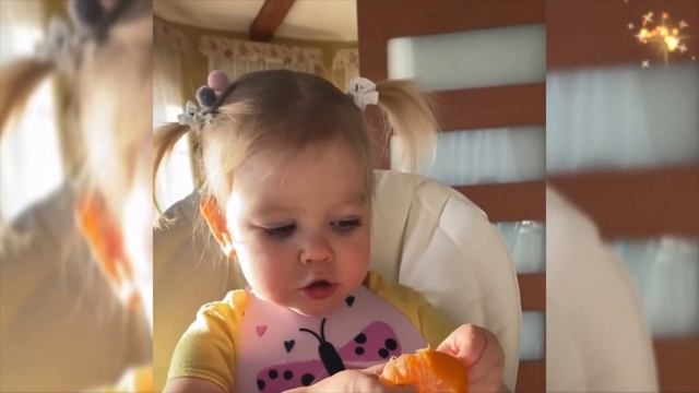 Дочка Леры Кудрявцевой забавно есть мандарин смотреть онлайн