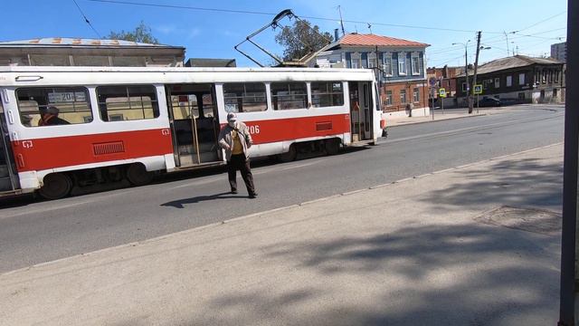 Трамвай Tatra T3RF 1998 г.в. маршрут 20 г. Самара смотреть онлайн
