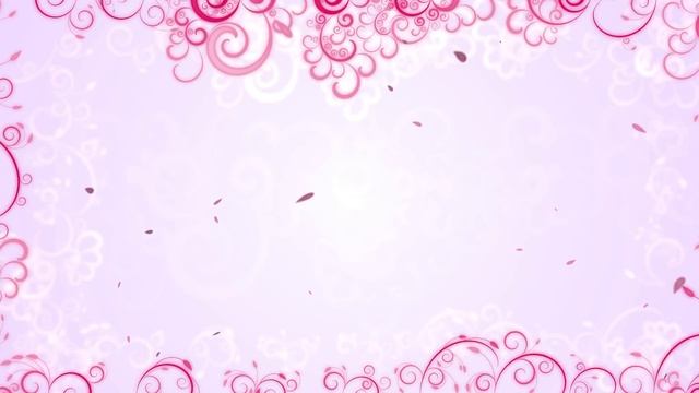 4K White & Pink Floral & Leaves Frame Background UHD Animation AA VFX смотреть онлайн