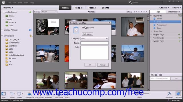 Photoshop Elements 12 Tutorial Creating Keyword Tags Adobe Training Lesson 2.12 смотреть онлайн