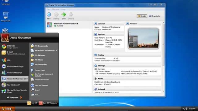 Windows XP running in VirtualBox смотреть онлайн