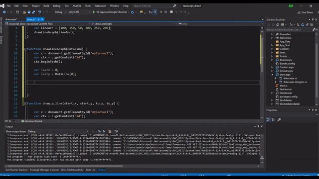 Basic javascript canvas drawing using Visual Studio (episode 2) - Drawing line graph on html canvas смотреть онлайн
